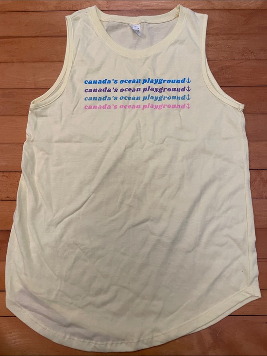 Jerico Tops - Fun Summer Nova Scotia Yellow Tank - Canada’s Ocean Playground